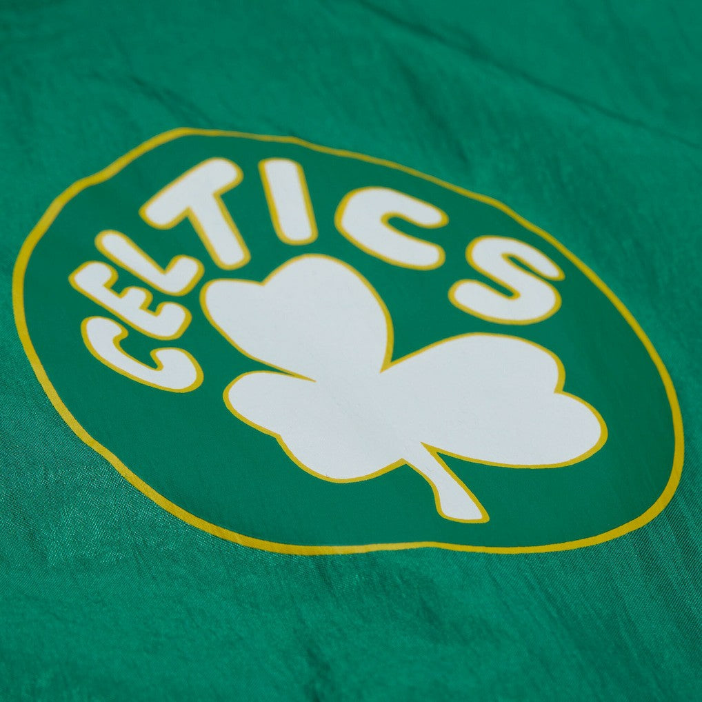 Mitchell & Ness - Boston Celtics Playmaker Full-Zip Hooded Windbreaker Jacket - Kelly Green