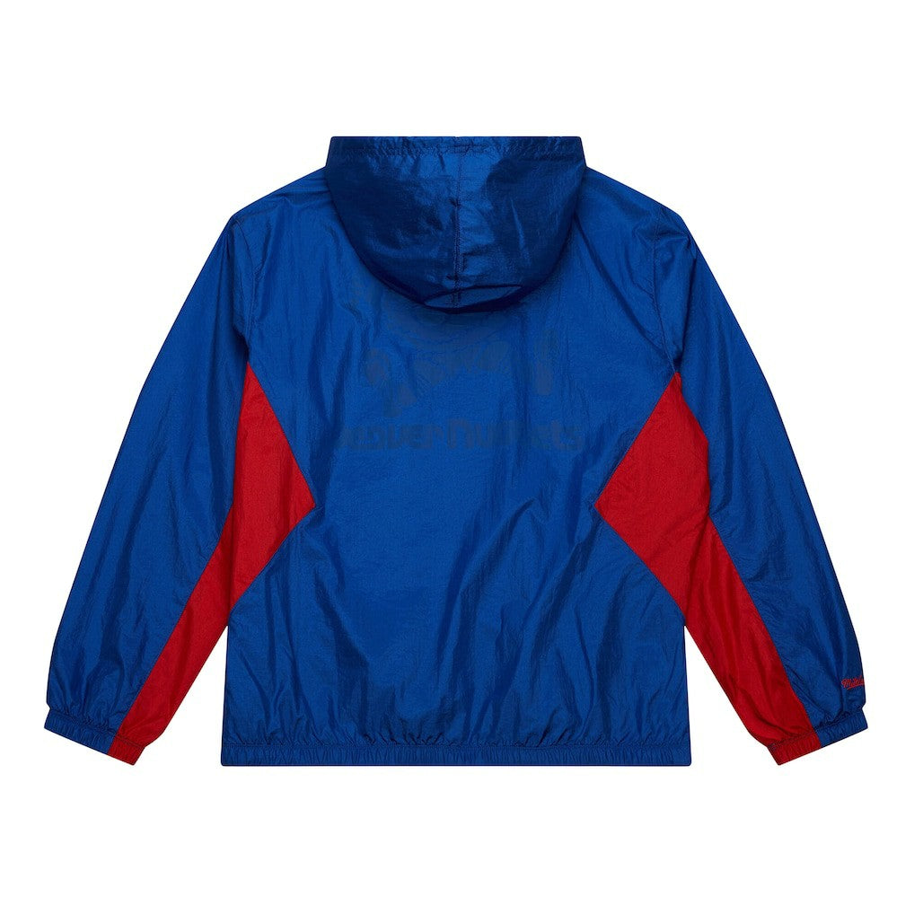 Mitchell & Ness - Denver Nuggets Playmaker Full-Zip Hooded Windbreaker Jacket - Blue