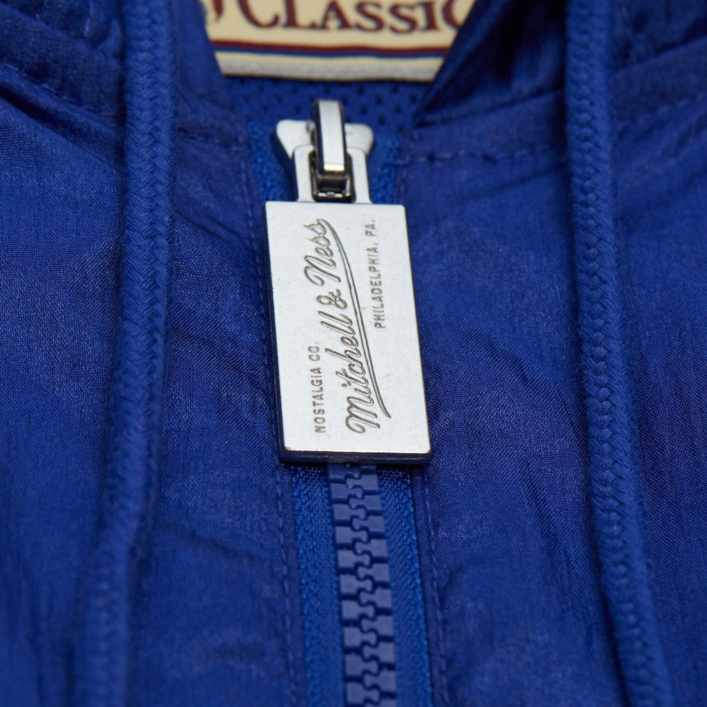 Mitchell & Ness - Dallas Mavericks Playmaker Full-Zip Hooded Windbreaker Jacket - Blue