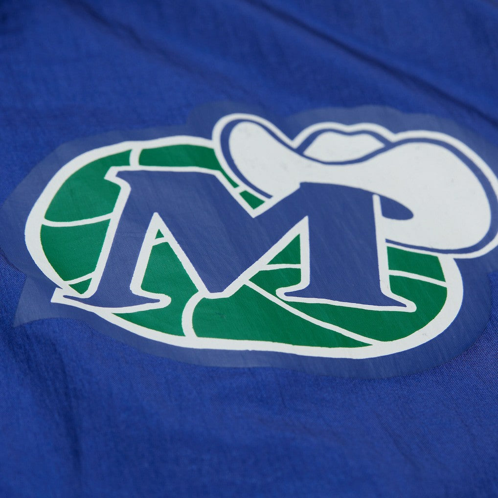 Mitchell & Ness - Dallas Mavericks Playmaker Full-Zip Hooded Windbreaker Jacket - Blue