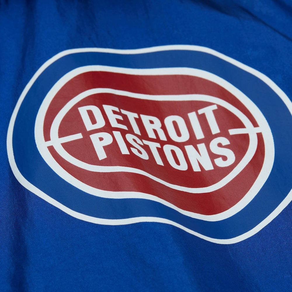 Mitchell & Ness - Detroit Pistons Playmaker Full-Zip Hooded Windbreaker Jacket - Blue