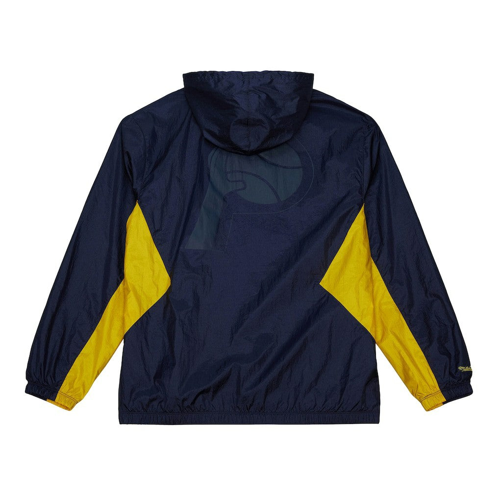 Mitchell & Ness - Indiana Pacers Playmaker Full-Zip Hooded Windbreaker Jacket - Navy