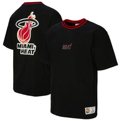 Mitchell & Ness - Miami Heat Unisex Playmaker Vintage Logo T-Shirt - Black