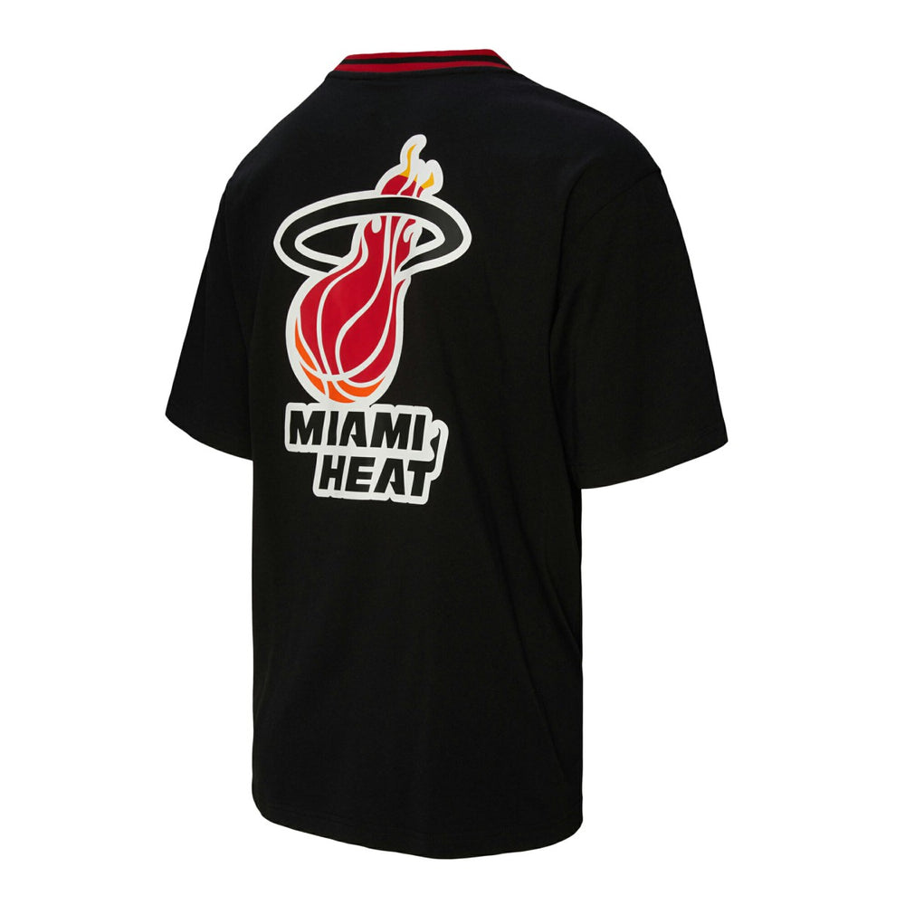 Mitchell & Ness - Miami Heat Unisex Playmaker Vintage Logo T-Shirt - Black