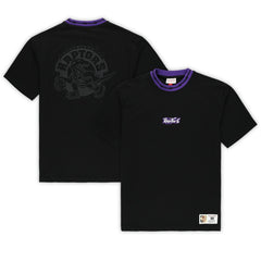Mitchell & Ness - Toronto Raptors Unisex Playmaker Vintage Logo T-Shirt - Black