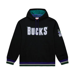 Mitchell & Ness - Milwaukee Bucks Unisex Vintage Heavyweight Hoodie - Black