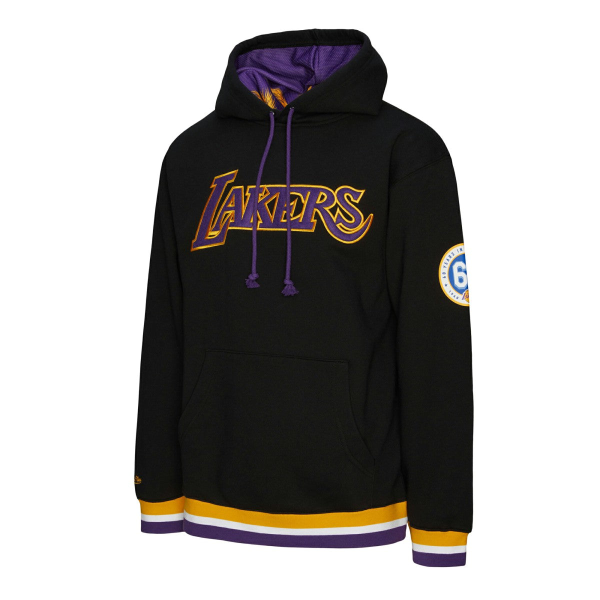 Mitchell & Ness - Los Angeles Lakers Unisex Vintage Heavyweight Hoodie - Black