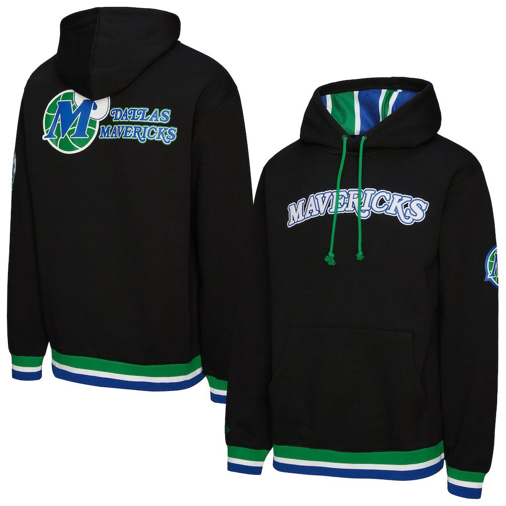 Mitchell & Ness - Dallas Mavericks Unisex Vintage Heavyweight Hoodie - Black