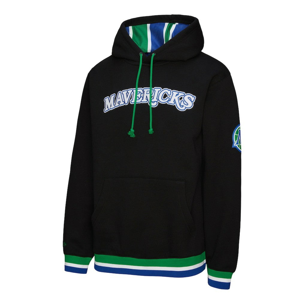 Mitchell & Ness - Dallas Mavericks Unisex Vintage Heavyweight Hoodie - Black
