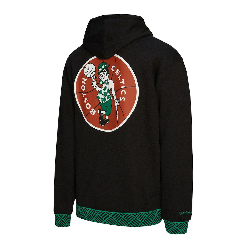 Mitchell & Ness - Boston Celtics Unisex Vintage Heavyweight Hoodie - Black