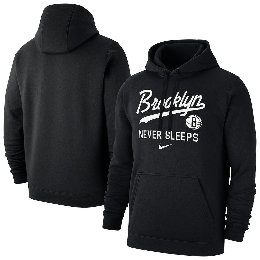 Nike - Brooklyn Nets Brooklyn Never Sleeps Club Hoodie - Black
