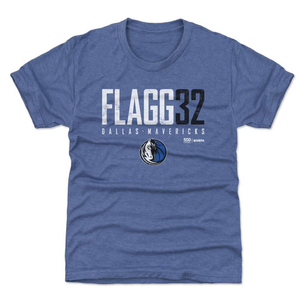 NBA - Cooper Flagg Dallas Mavericks 500 Level Youth Elite Name & Number T-Shirt - Blue