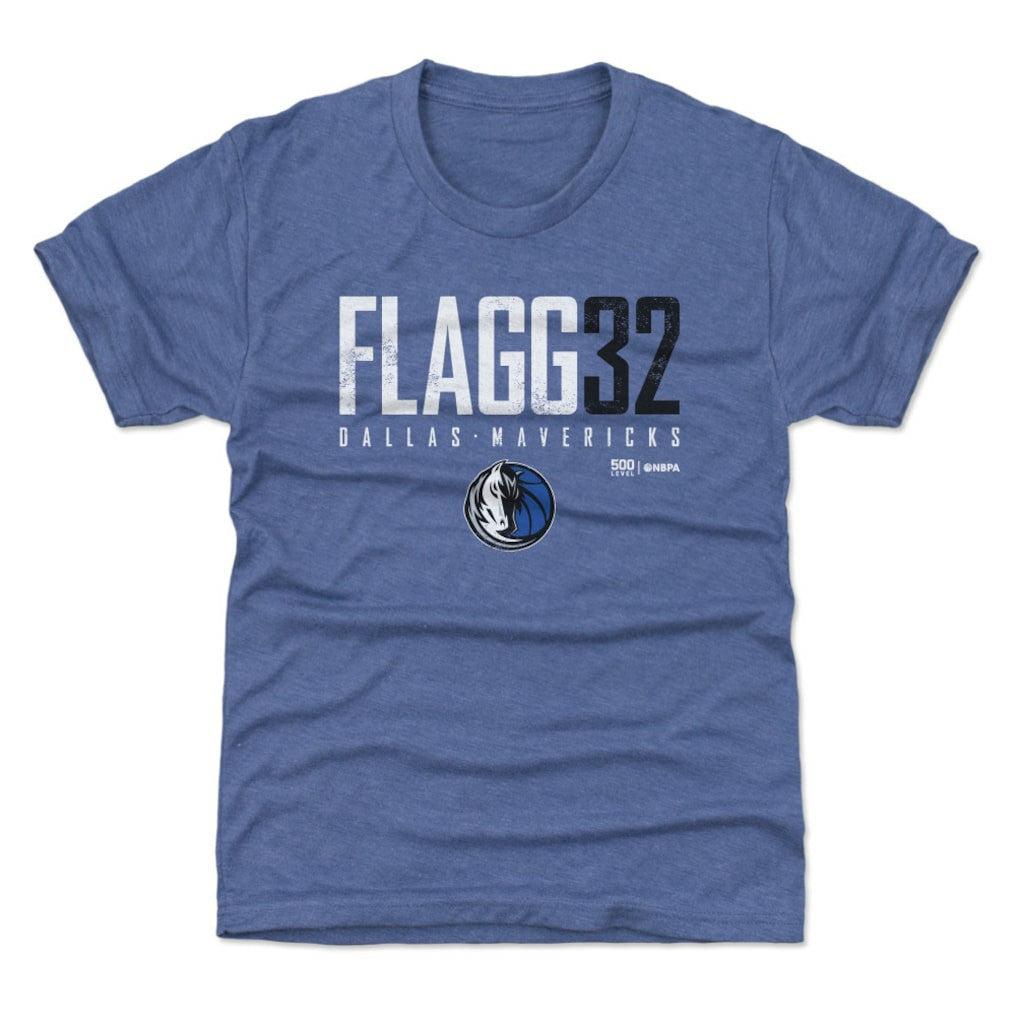 NBA - Cooper Flagg Dallas Mavericks 500 Level Youth Elite Name & Number T-Shirt - Blue