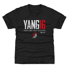 NBA - Yang Hansen Portland Trail Blazers 500 Level Youth Elite Name & Number T-Shirt - Black
