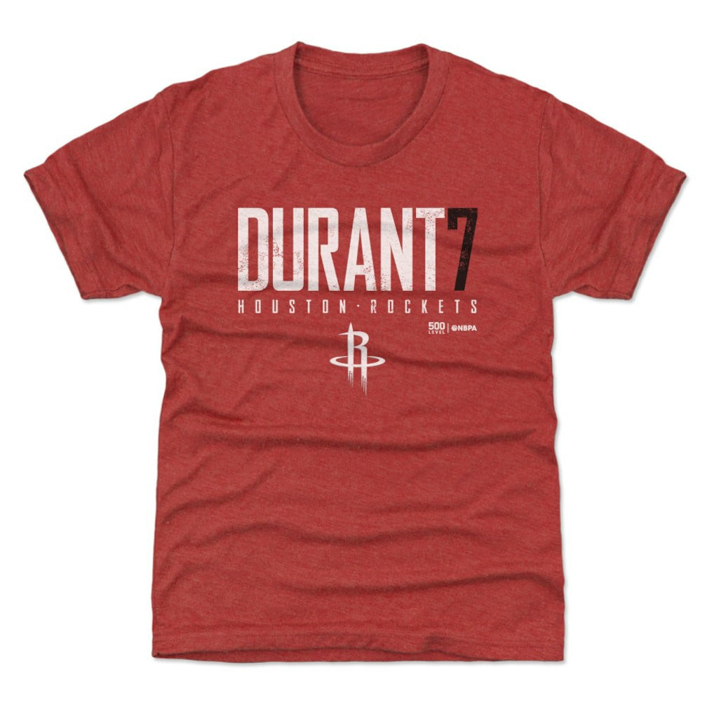 NBA - Kevin Durant Houston Rockets 500 Level Youth Elite Name & Number T-Shirt - Red