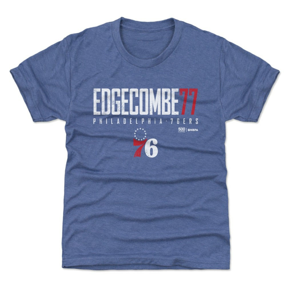 NBA - VJ Edgecombe Philadelphia 76ers 500 Level Youth Elite Name & Number T-Shirt - Royal