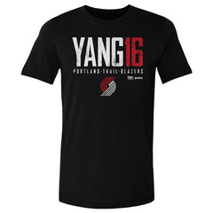 NBA - Yang Hansen Portland Trail Blazers 500 Level Elite T-Shirt - Black
