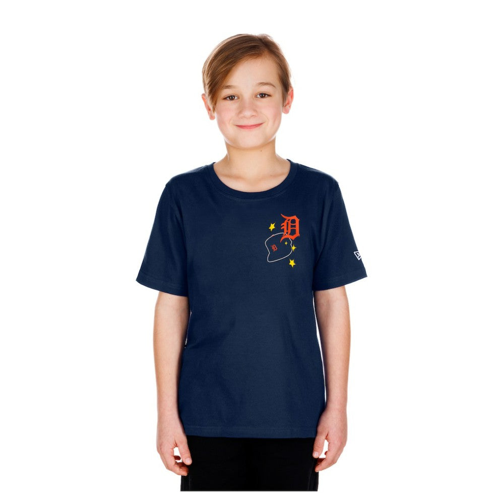 Detroit Tigers New Era Youth Stars & Cap T-Shirt Sale