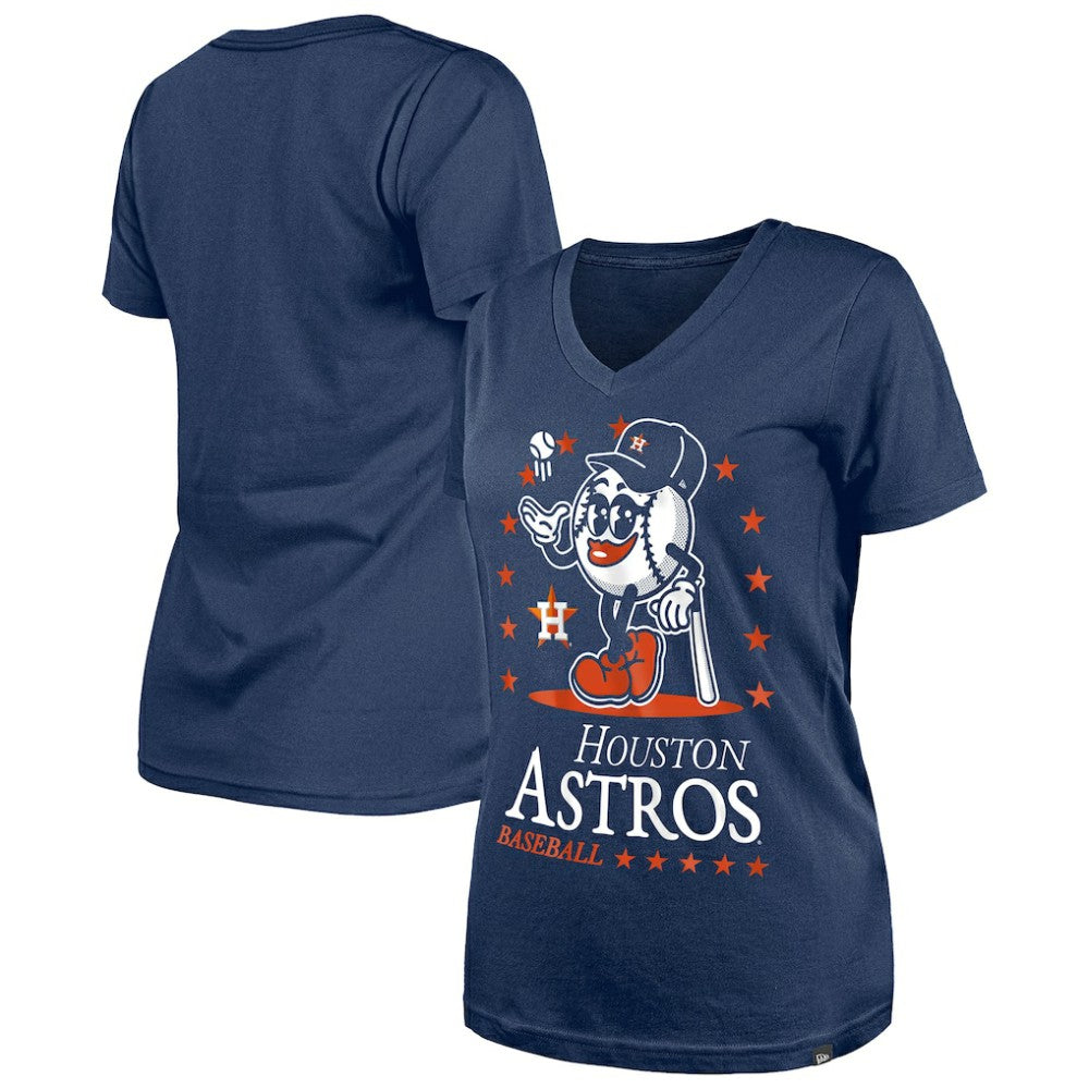 Houston Astros New Era Women's Little Miss 2 V-Neck T-Shirt Lifestyle