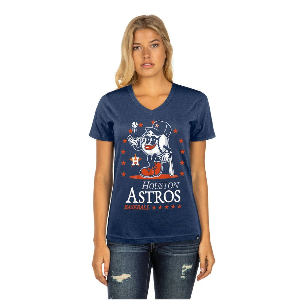 Houston Astros New Era Women's Little Miss 2 V-Neck T-Shirt Lifestyle