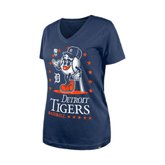 Detroit Tigers New Era Women's Little Miss 2 V-Neck T-Shirt Sale