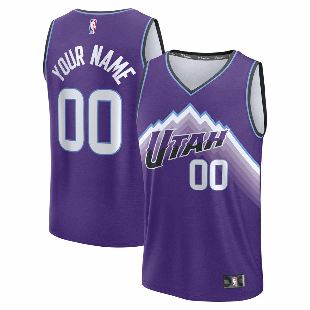 Fanatics - Utah Jazz Youth Fast Break Replica Custom Jersey - Icon Edition