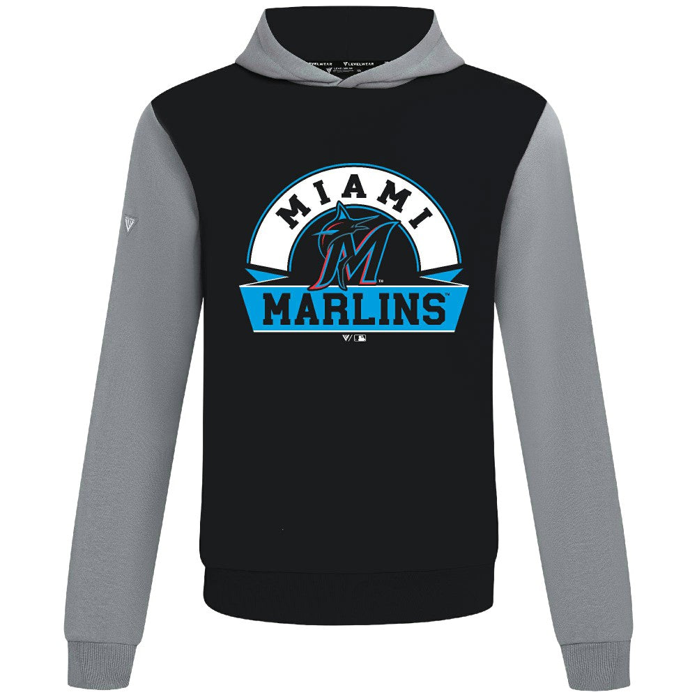 Miami Marlins Levelwear Throwback Ultimate Banner Arch Hoodie discount