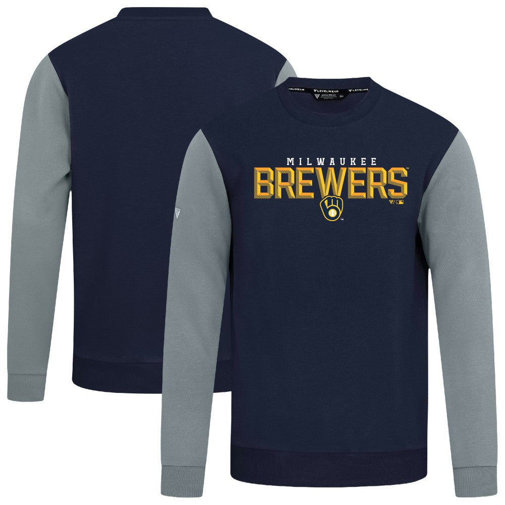 Milwaukee Brewers Levelwear Throwback Ultimate Carve Sweatshirt Lifestyle
