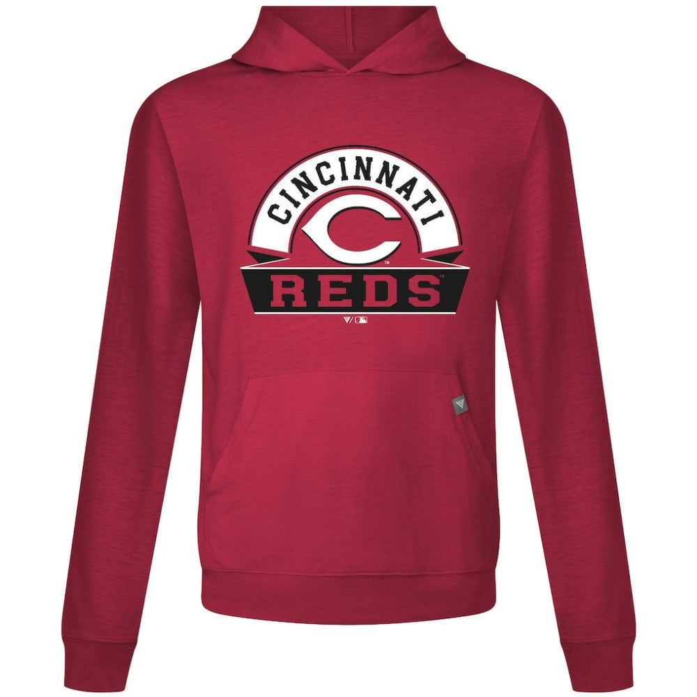 Cincinnati Reds Levelwear Relay Banner Arch Pullover Hoodie On Sale