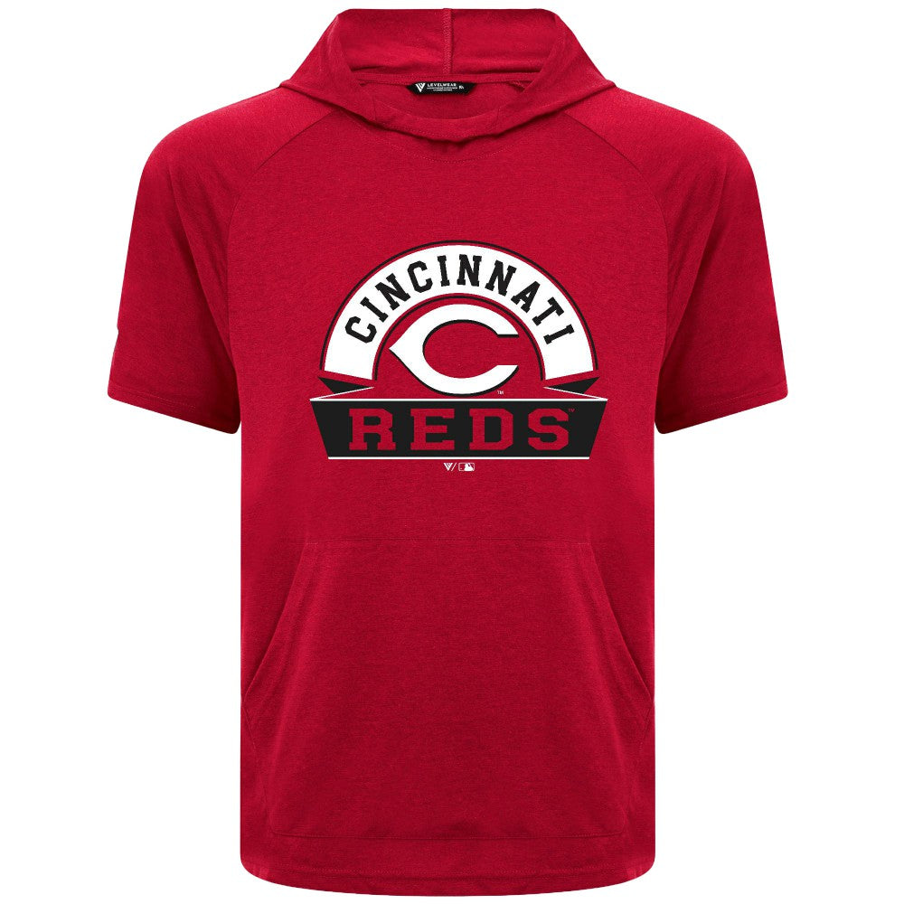Cincinnati Reds Levelwear Phase Banner Arch Hoodie T-Shirt for sale