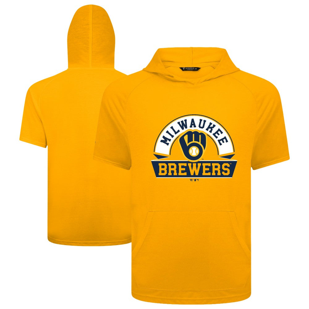Milwaukee Brewers Levelwear Phase Banner Arch Hoodie T-Shirt Lifestyle