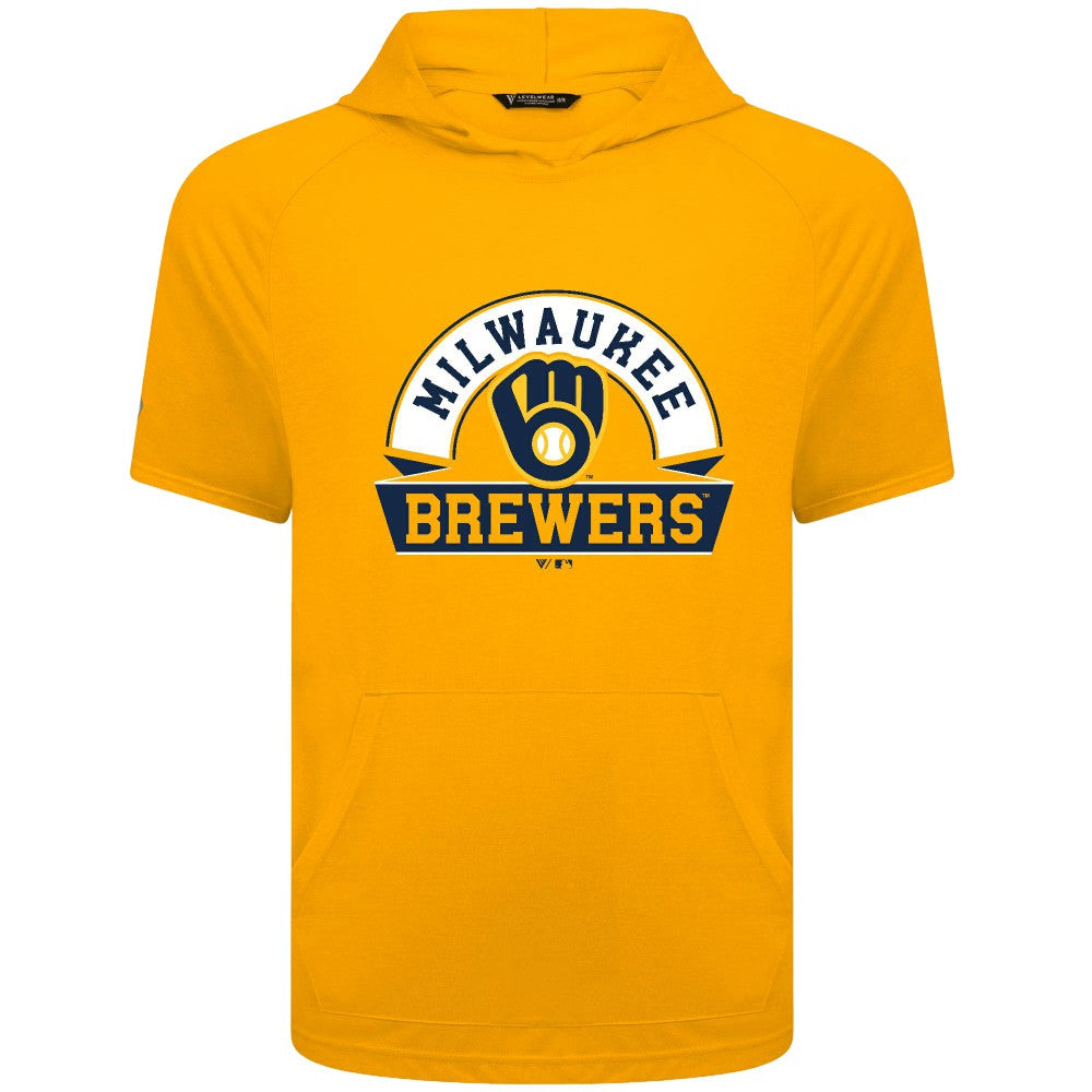 Milwaukee Brewers Levelwear Phase Banner Arch Hoodie T-Shirt Lifestyle