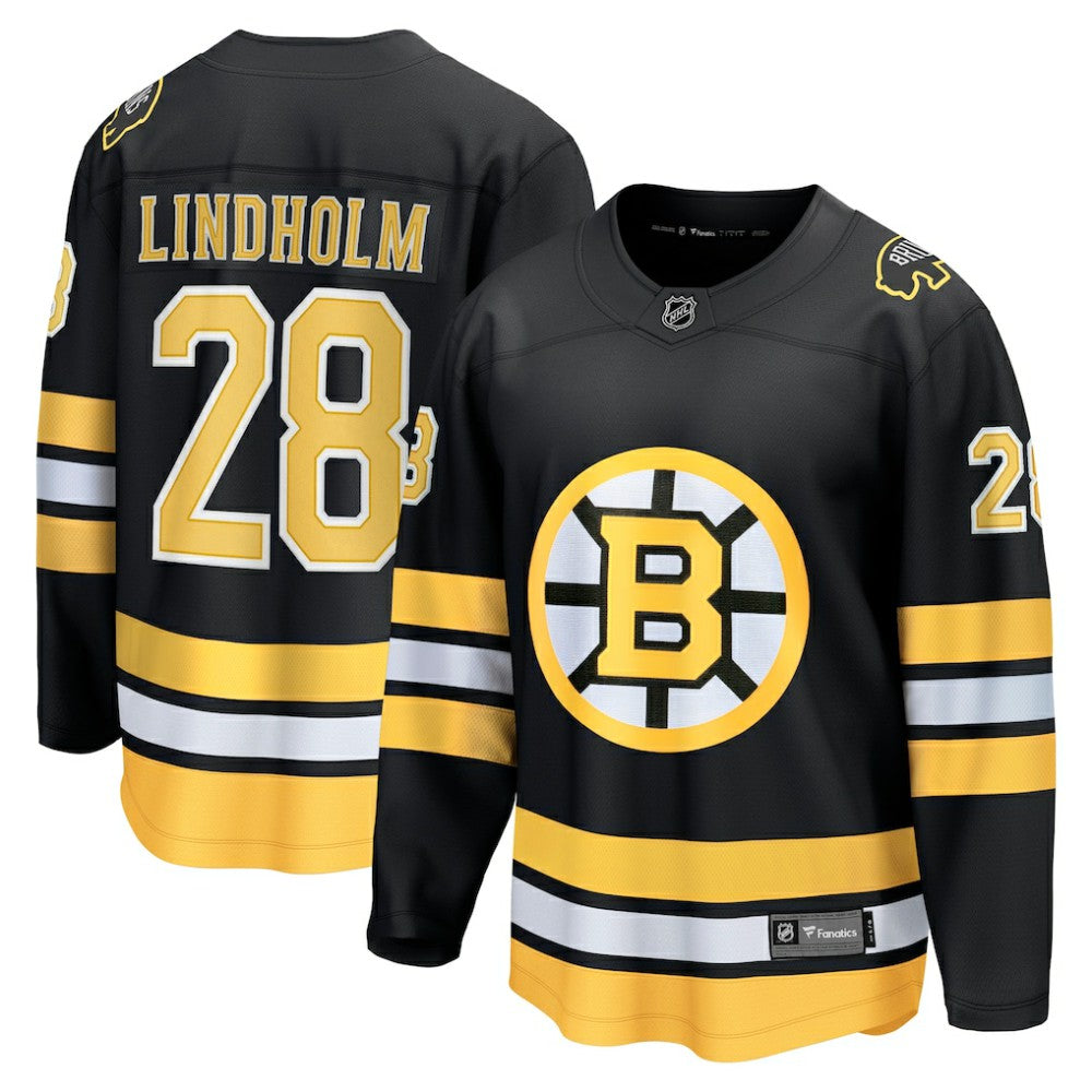 Elias Lindholm Boston Bruins Fanatics Home Breakaway Player Jersey Black