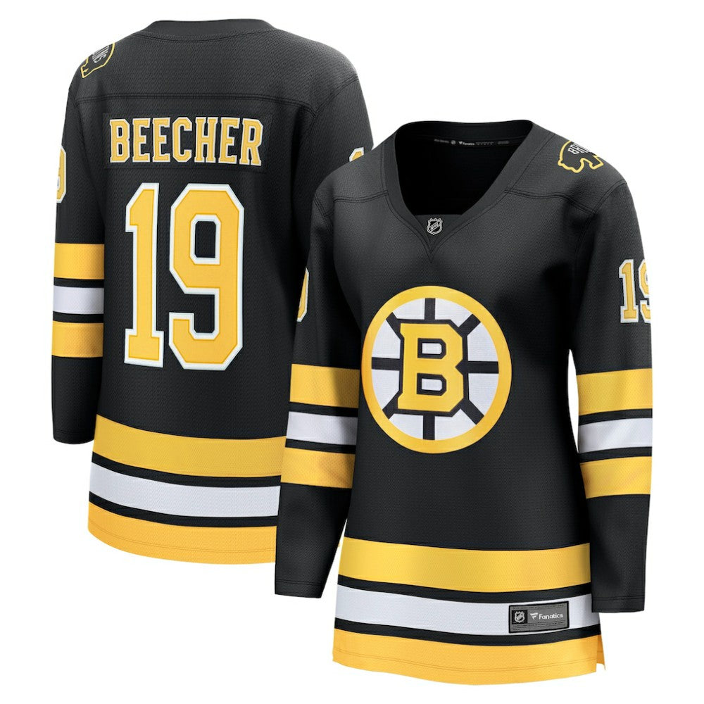 John Beecher Boston Bruins Fanatics Women's Home Breakaway Player Jersey Black