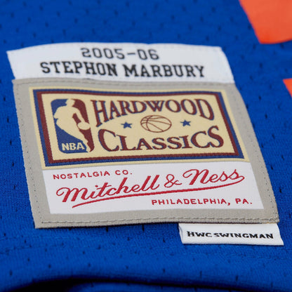 Stephon Marbury New York Knicks 2005/06 Hardwood Classics Swingman Jersey - Blue | NBA Jerseys
