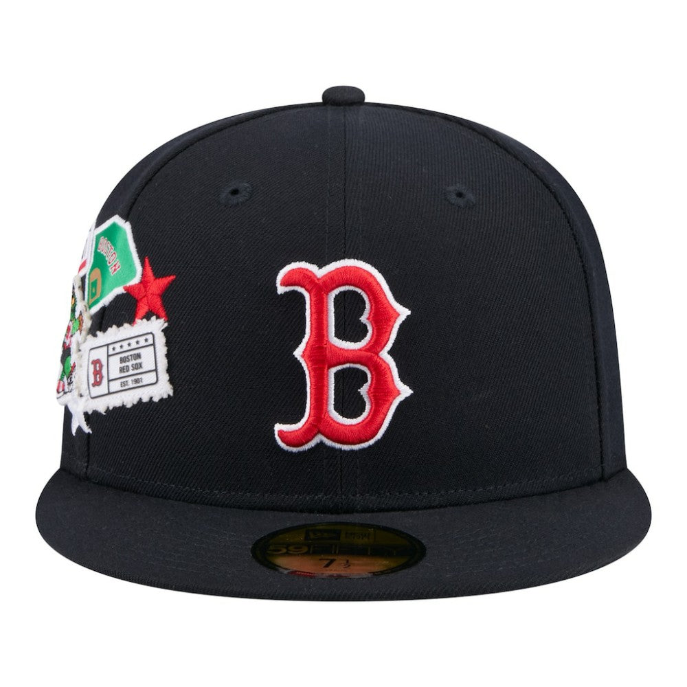 Boston Red Sox New Era City Patch 59FIFTY Fitted Hat Clearance