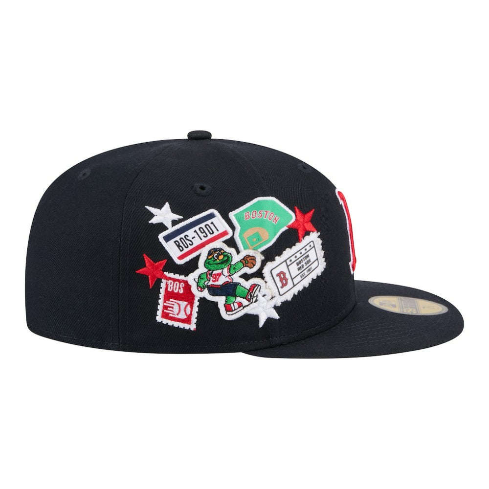 Boston Red Sox New Era City Patch 59FIFTY Fitted Hat Clearance