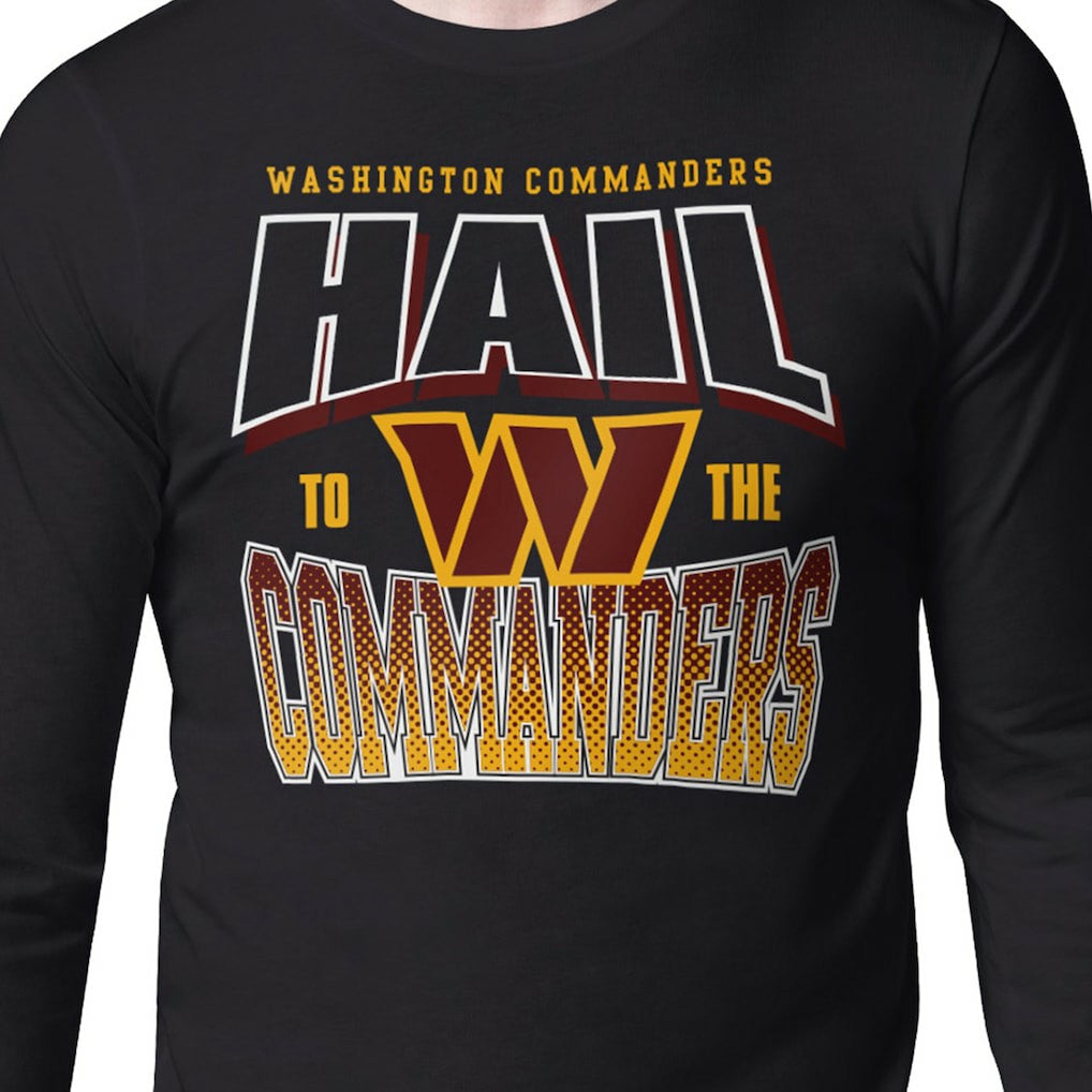 Washington Commanders Starter Comic Style Slogan Long Sleeve T-Shirt Black - NFL