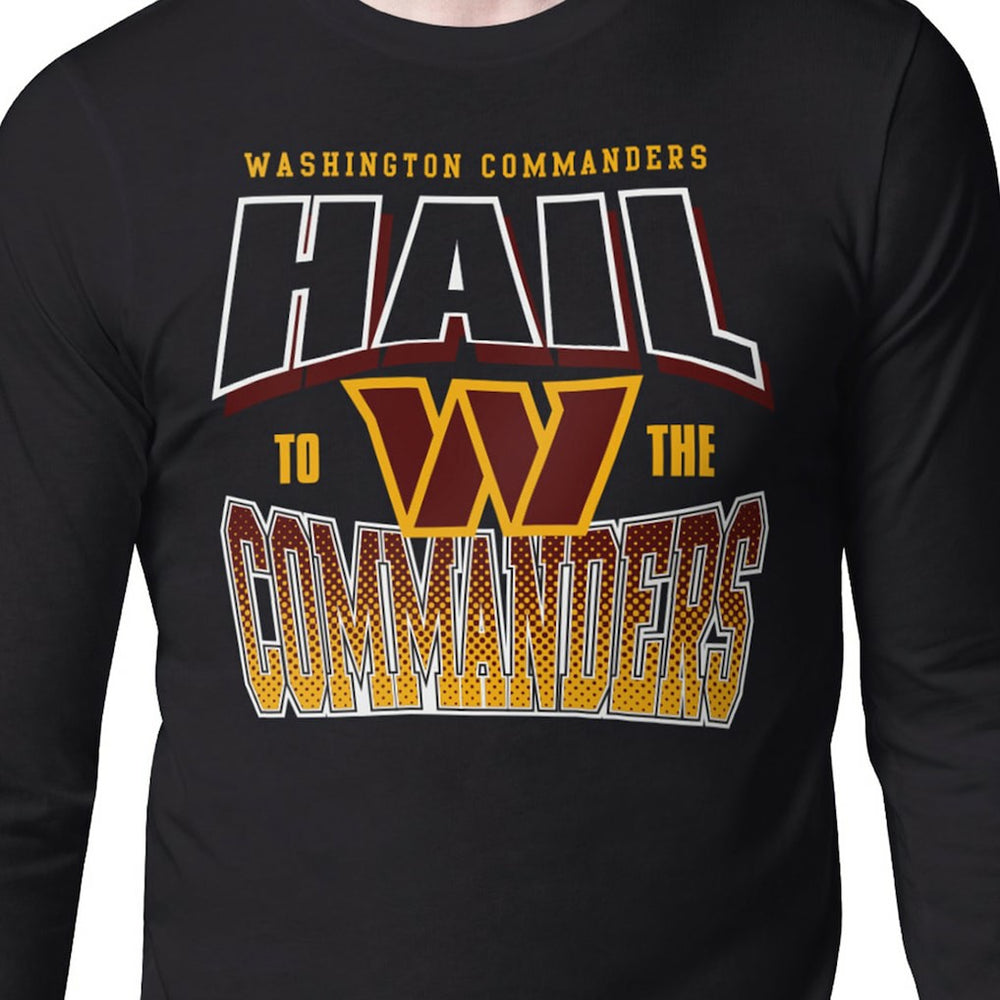 Washington Commanders Starter Comic Style Slogan Long Sleeve T-Shirt Black - NFL