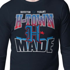 Houston Texans Starter Comic Style Slogan Long Sleeve T-Shirt Navy - NFL