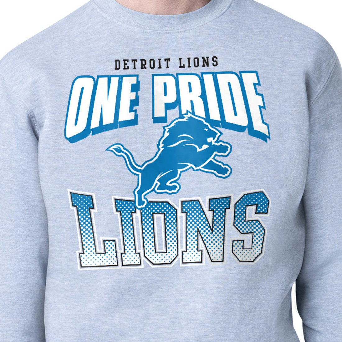 Detroit Lions Starter Comic Style Sweatshirt Gray - NFL