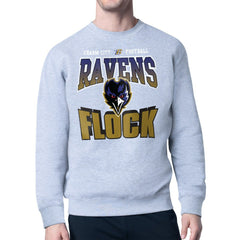 Baltimore Ravens Starter Comic Style Sweatshirt Gray - NFL