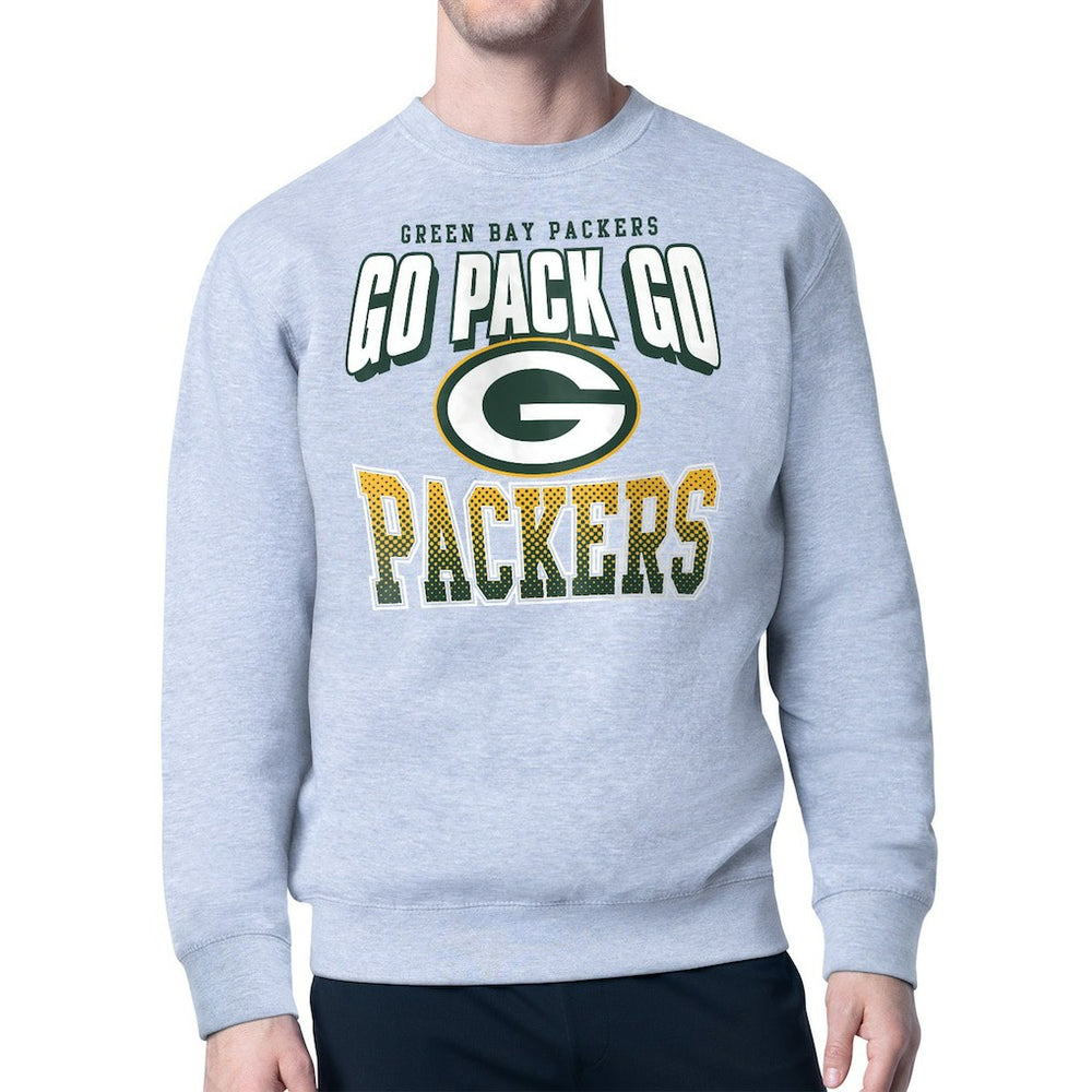 Green Bay Packers Starter Comic Style Sweatshirt Gray - NFL