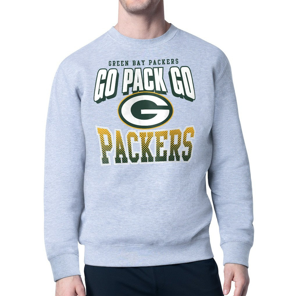 Green Bay Packers Starter Comic Style Sweatshirt Gray - NFL