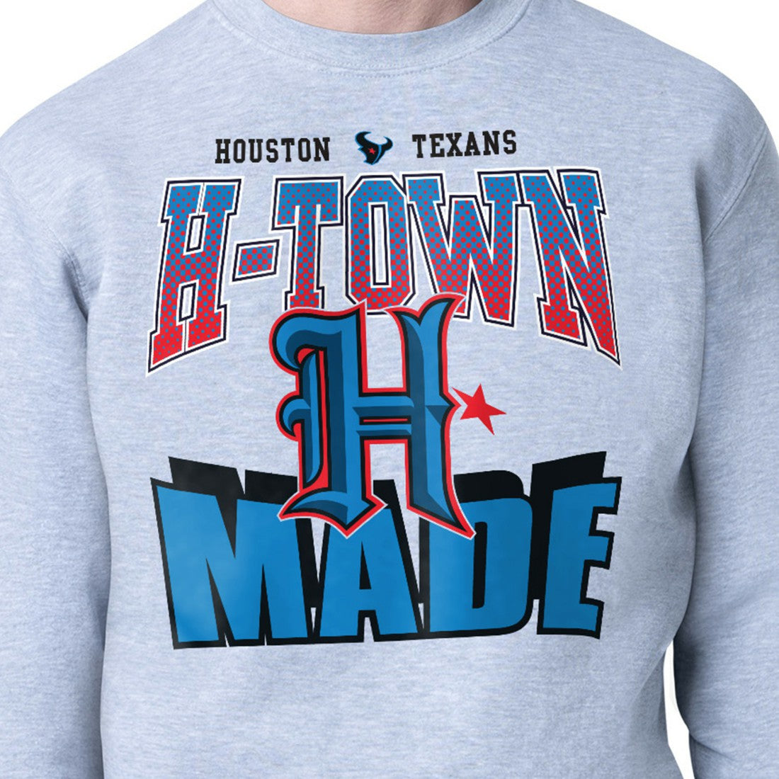 Houston Texans Starter Comic Style Sweatshirt Gray - NFL