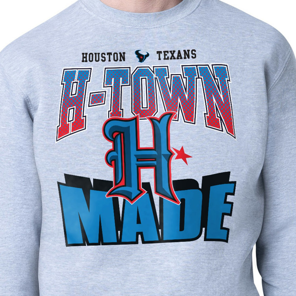 Houston Texans Starter Comic Style Sweatshirt Gray - NFL