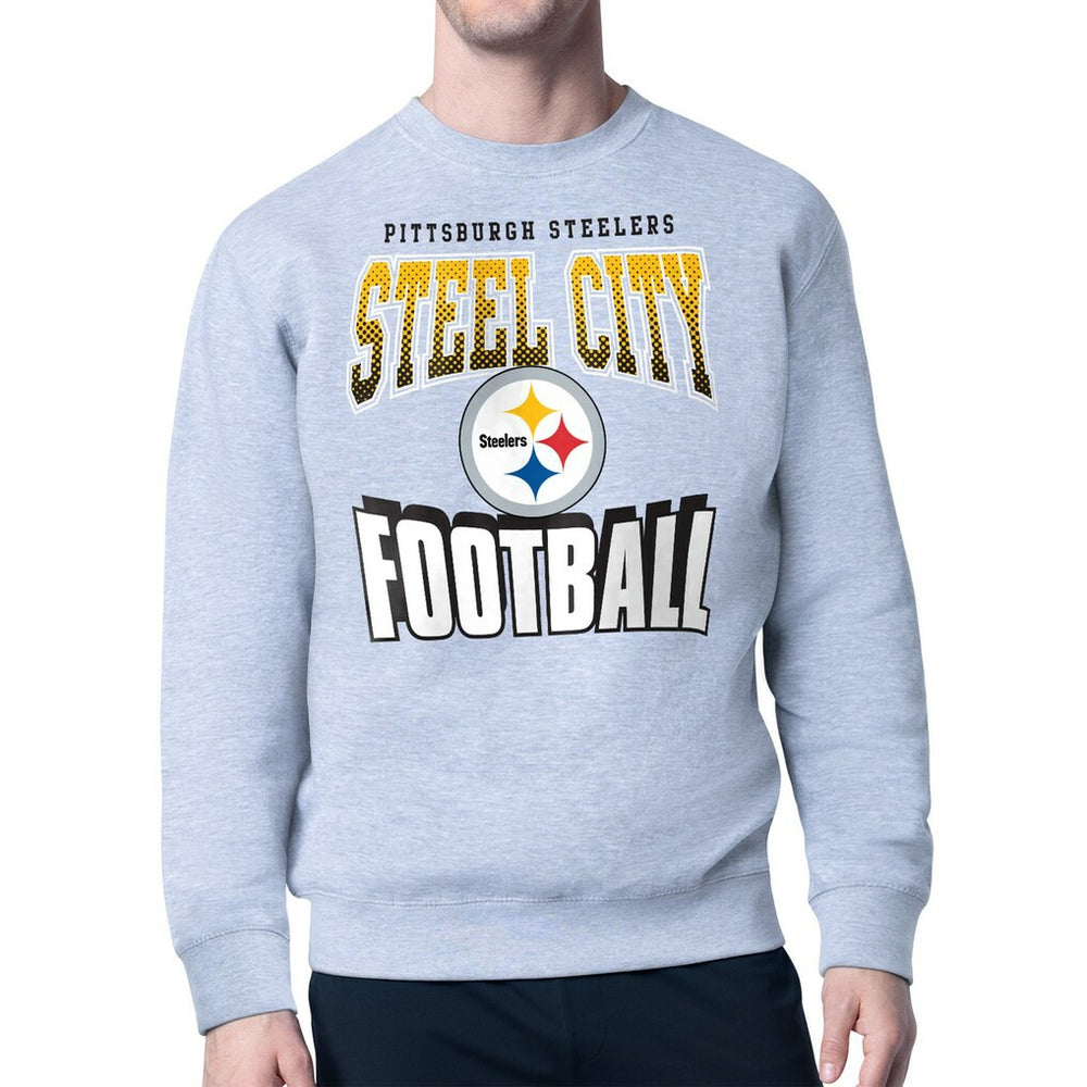 Pittsburgh Steelers Starter Comic Style Sweatshirt Gray - NFL