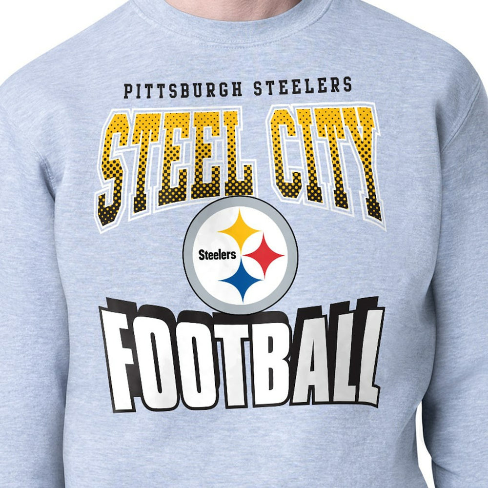 Pittsburgh Steelers Starter Comic Style Sweatshirt Gray - NFL