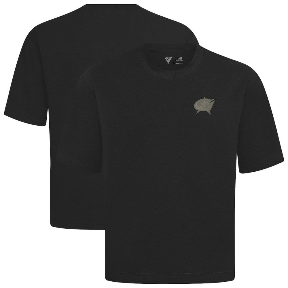 Columbus Blue Jackets - Levelwear Copper Oversized Luxe Signature Knit T-Shirt Black
