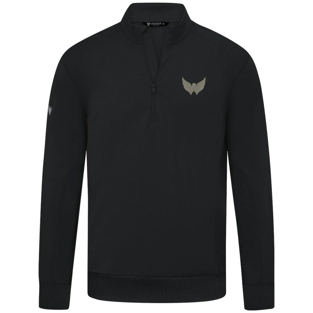 Washington Capitals Levelwear Copper Upright Quarter-Zip Pullover Black